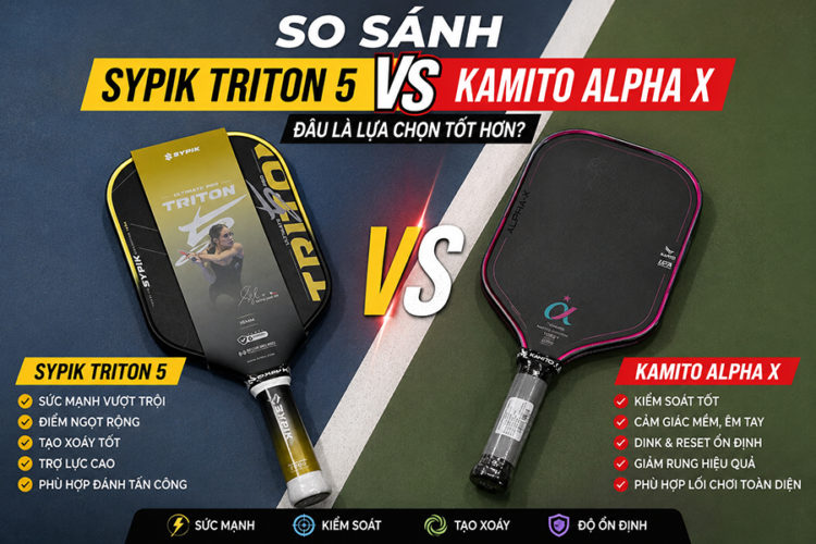 So Sánh Vợt Pickleball Sypik Triton 5 Và Kamito Alpha X